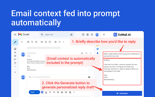 EzMail.AI - ChatGPT for Gmail chrome谷歌浏览器插件_扩展第2张截图