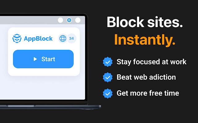 AppBlock - Block sites & Stay focused chrome谷歌浏览器插件_扩展第1张截图