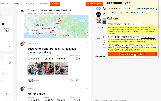 Strava Auto Kudo chrome谷歌浏览器插件_扩展第2张截图