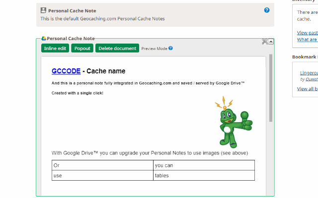 Geocaching.com Google Drive™ Notes chrome谷歌浏览器插件_扩展第1张截图