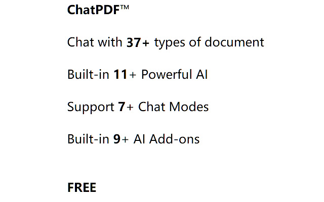 ChatPDF™ Chat with 37+ types of document FREE chrome谷歌浏览器插件_扩展第1张截图