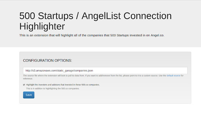 AngelList/500 Startups Connection Highlighter chrome谷歌浏览器插件_扩展第3张截图