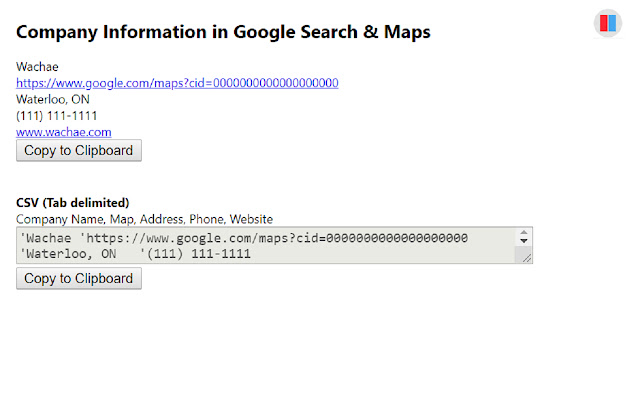 Company Information in Google chrome谷歌浏览器插件_扩展第1张截图