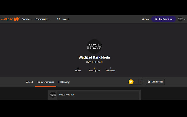 Wattpad Dark Mode chrome谷歌浏览器插件_扩展第1张截图