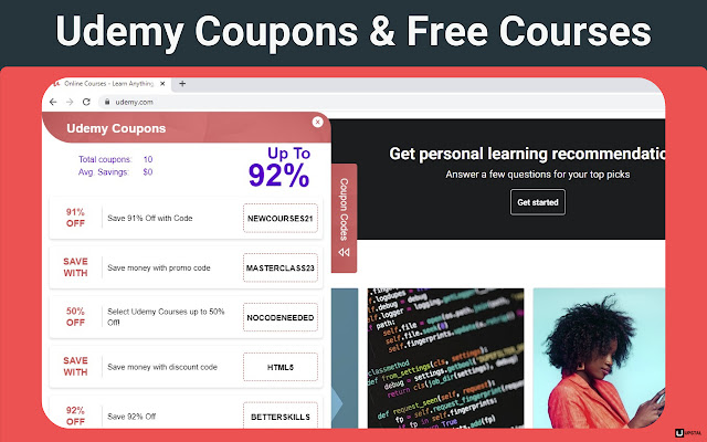 Udemy Coupons & Free Courses chrome谷歌浏览器插件_扩展第1张截图