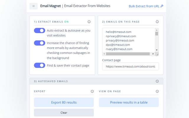 Email Extractor From Websites | Email Magnet chrome谷歌浏览器插件_扩展第1张截图