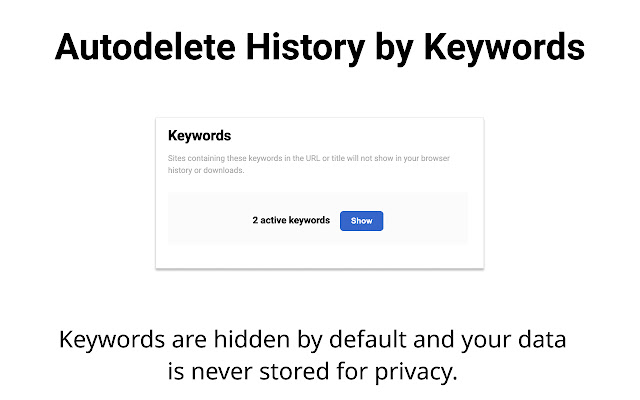 Autodelete History by Keywords or URL chrome谷歌浏览器插件_扩展第2张截图