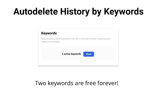 Autodelete History by Keywords or URL chrome谷歌浏览器插件_扩展第3张截图