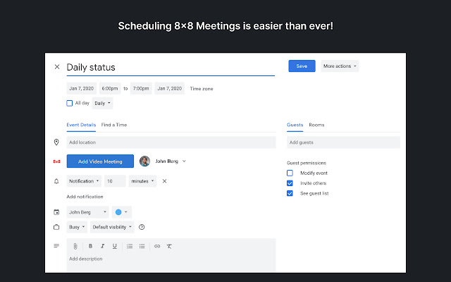 8x8 Work Meetings for Google Chrome chrome谷歌浏览器插件_扩展第1张截图