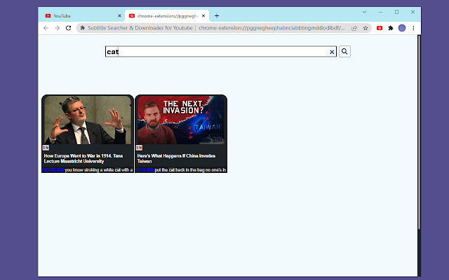 Subtitle Searcher & Downloader for Youtube chrome谷歌浏览器插件_扩展第2张截图