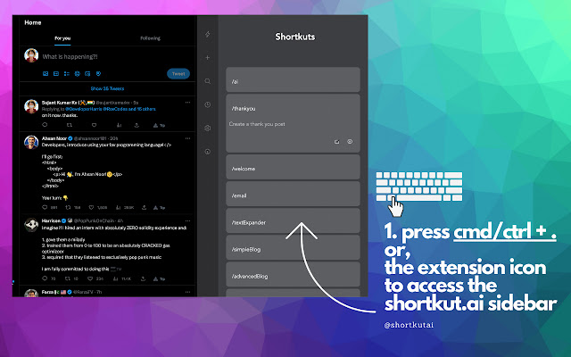 Shortkut chrome谷歌浏览器插件_扩展第3张截图
