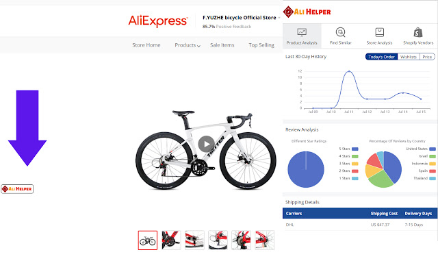AliNiche - AliExpress Product Research Tool chrome谷歌浏览器插件_扩展第1张截图