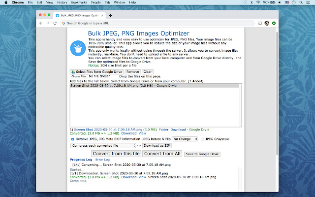 Bulk JPEG, PNG Images Optimizer chrome谷歌浏览器插件_扩展第1张截图