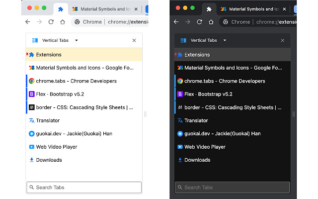 侧边栏垂直标签页 chrome谷歌浏览器插件_扩展第1张截图