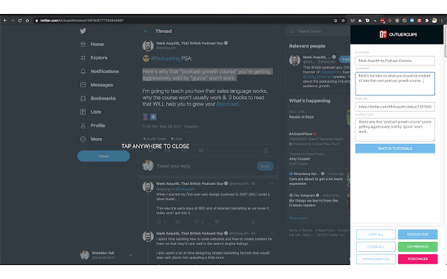 OutlierClips chrome谷歌浏览器插件_扩展第1张截图