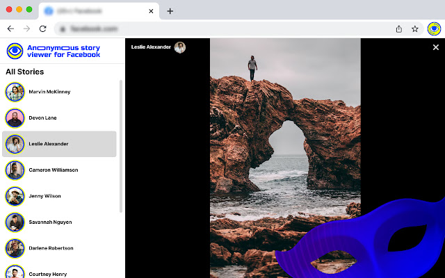 Anonymous Stories for Facebook chrome谷歌浏览器插件_扩展第2张截图