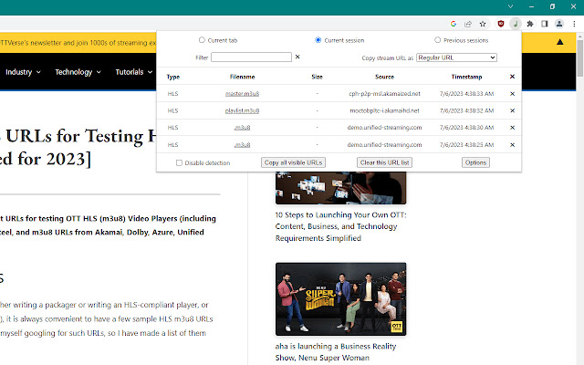 The Stream Detector chrome谷歌浏览器插件_扩展第1张截图