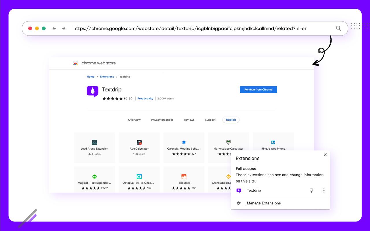 Textdrip chrome谷歌浏览器插件_扩展第4张截图