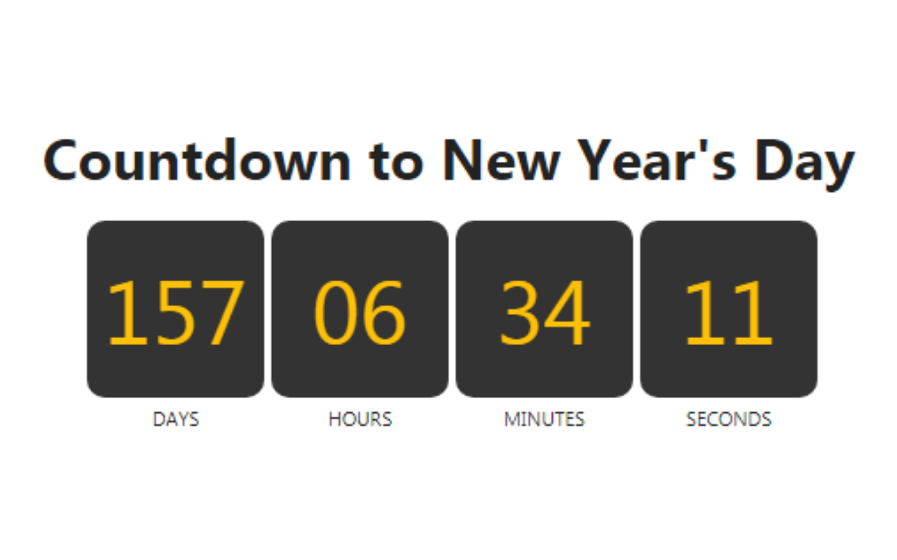 Countdown to New Year's Day chrome谷歌浏览器插件_扩展第4张截图