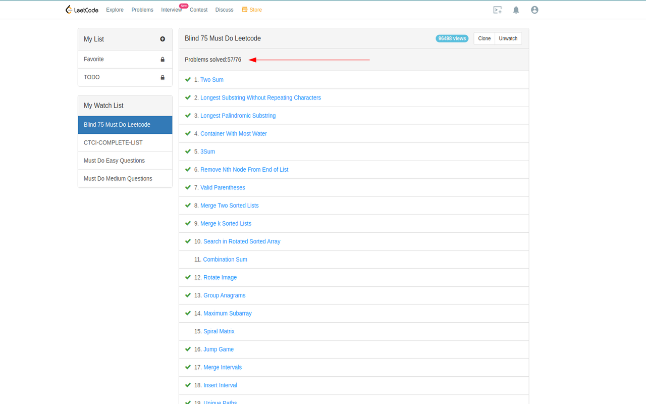 Leetcode List Stats chrome谷歌浏览器插件_扩展第1张截图
