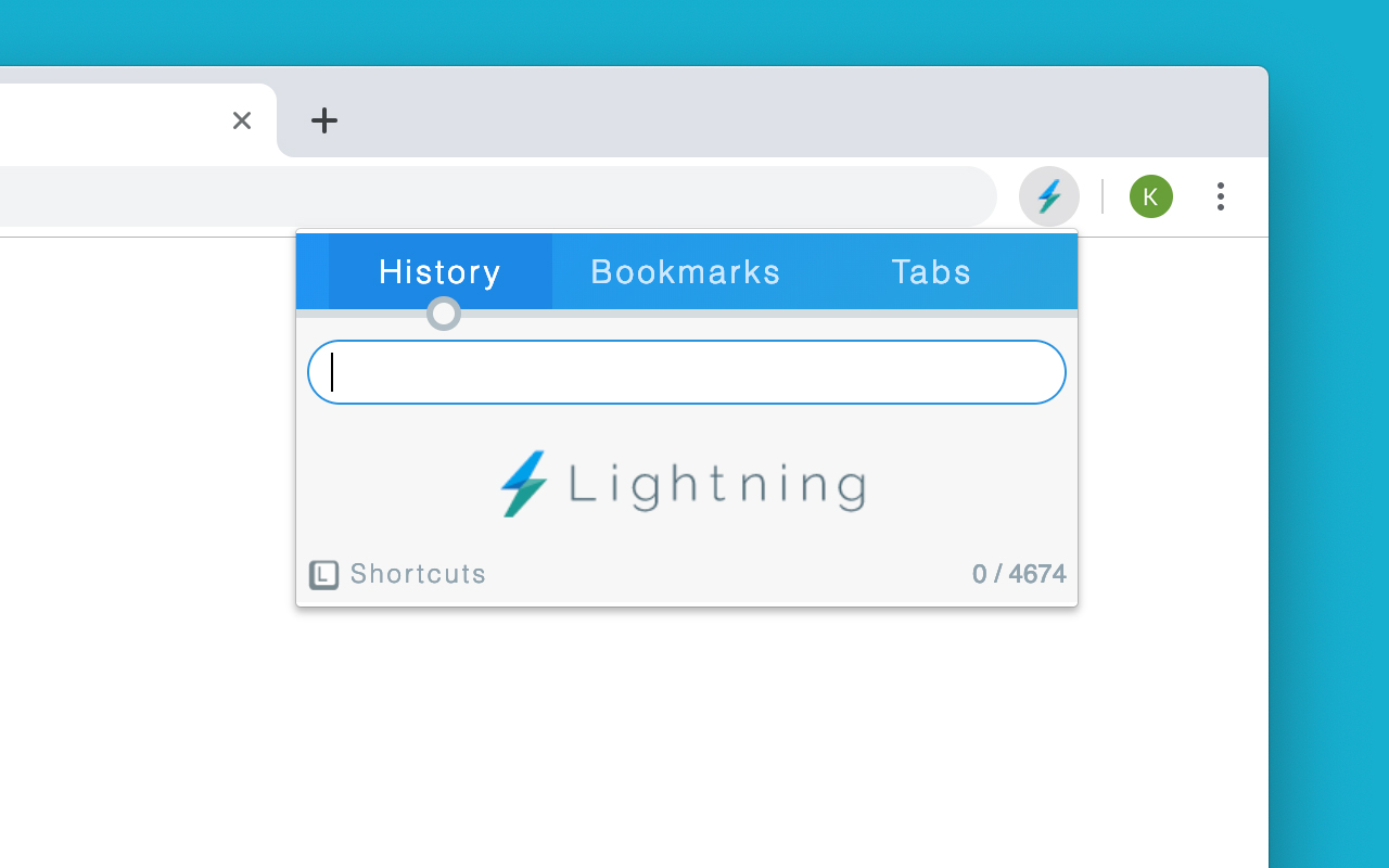 Lightning (History, bookmark and tab search) chrome谷歌浏览器插件_扩展第1张截图