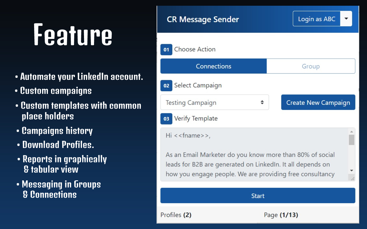 CR LinkedIn Automatic Message Sender chrome谷歌浏览器插件_扩展第1张截图