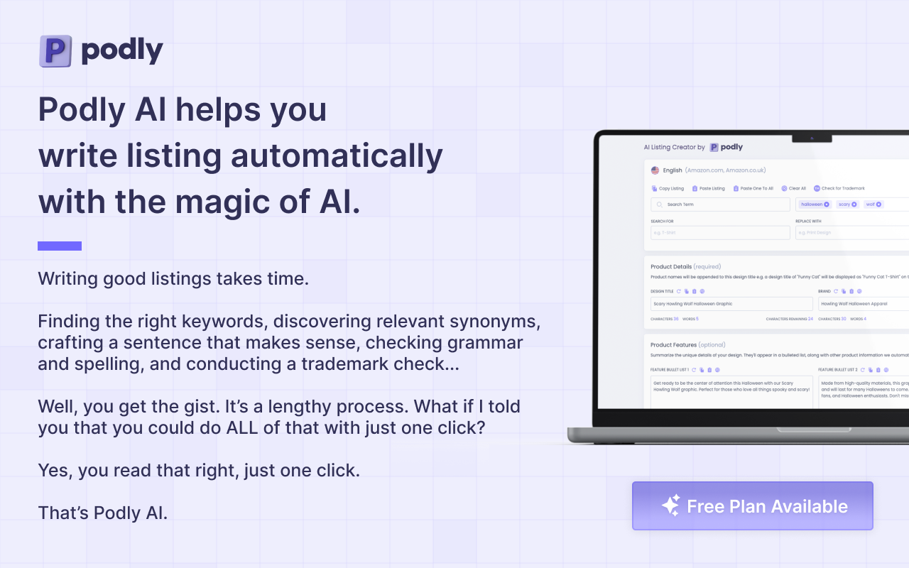 Podly - AI Toolset for Merch By Amazon chrome谷歌浏览器插件_扩展第4张截图