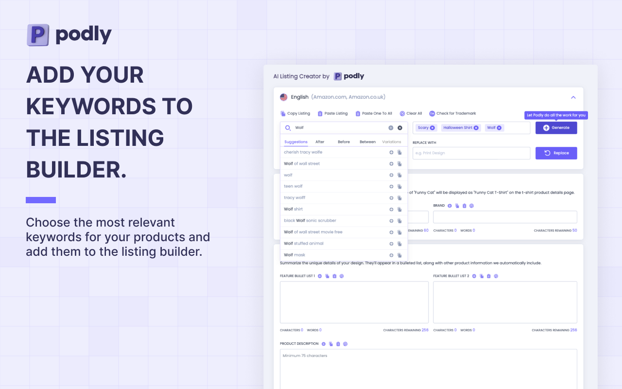 Podly - AI Toolset for Merch By Amazon chrome谷歌浏览器插件_扩展第5张截图