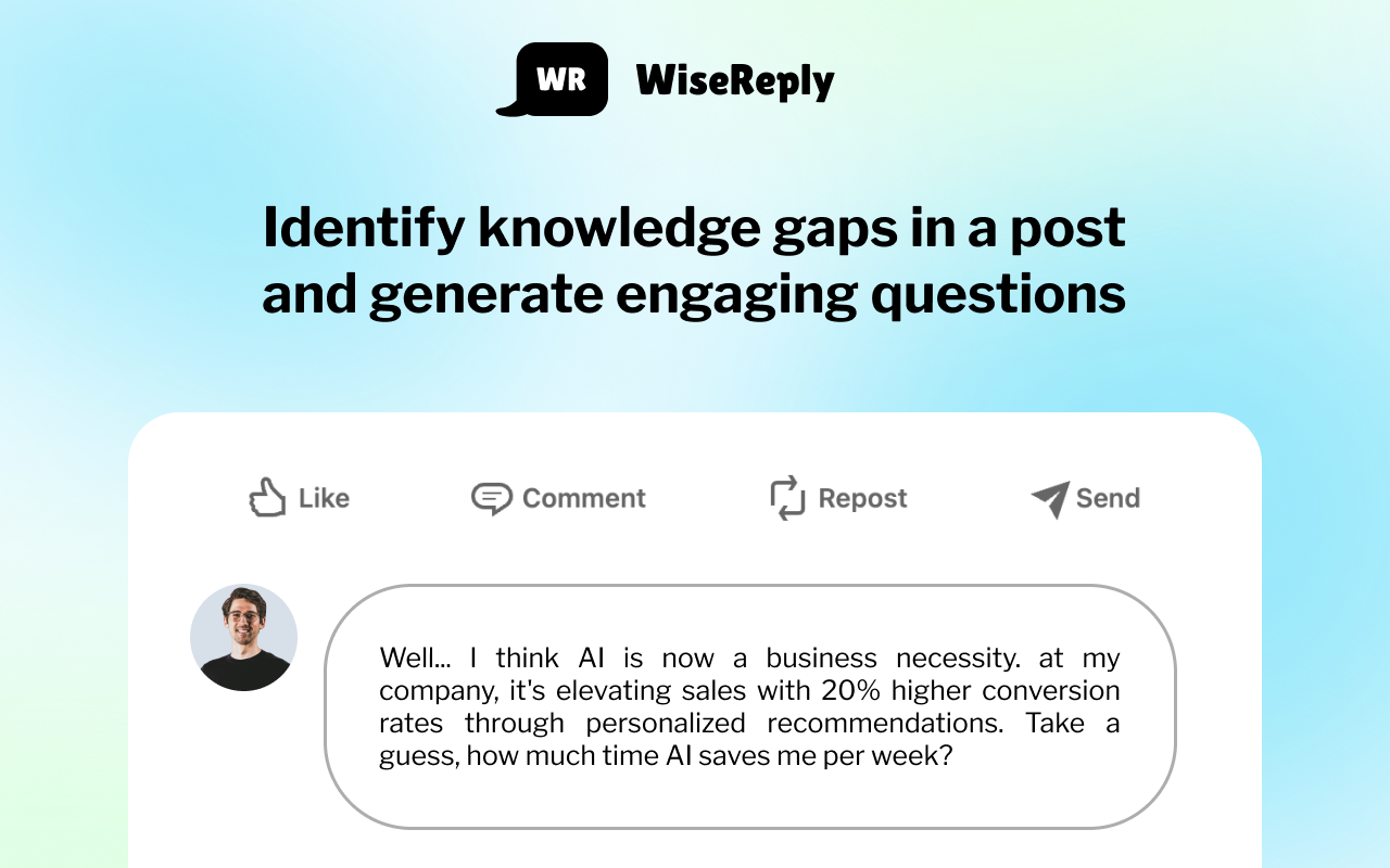 WiseReply - LinkedIn Comment Prompt Assistant chrome谷歌浏览器插件_扩展第1张截图