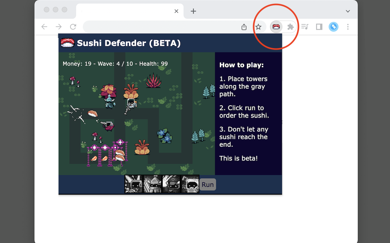 Sushi Defender chrome谷歌浏览器插件_扩展第1张截图