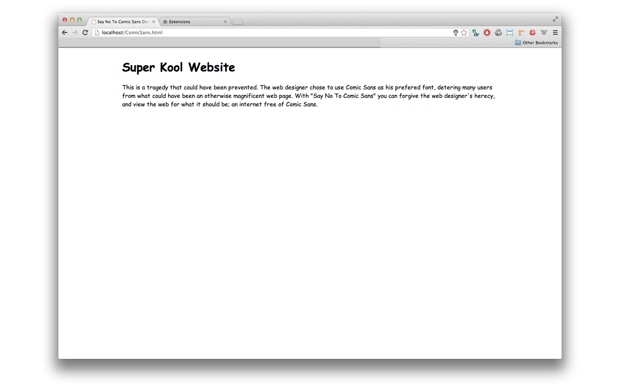 Say No To Comic Sans chrome谷歌浏览器插件_扩展第2张截图