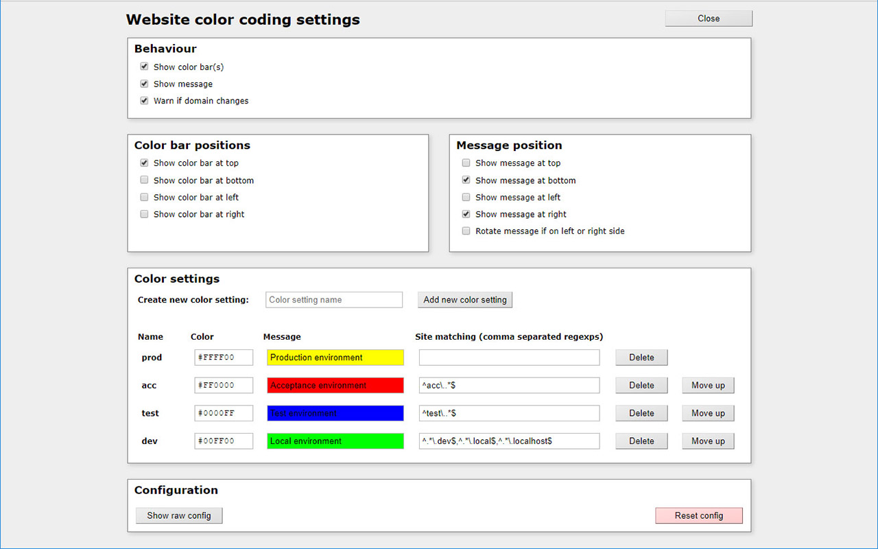 Website color coding chrome谷歌浏览器插件_扩展第2张截图