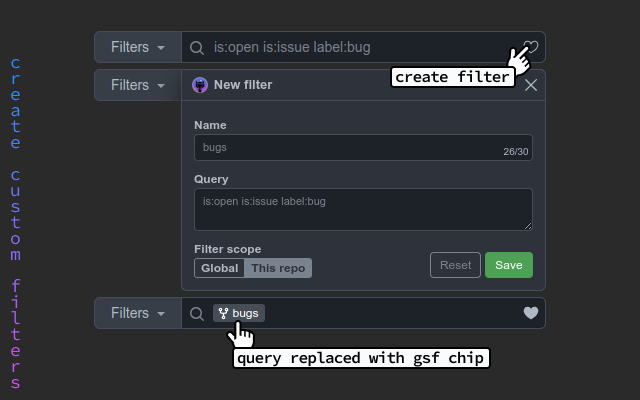 Github Saved Filters chrome谷歌浏览器插件_扩展第1张截图