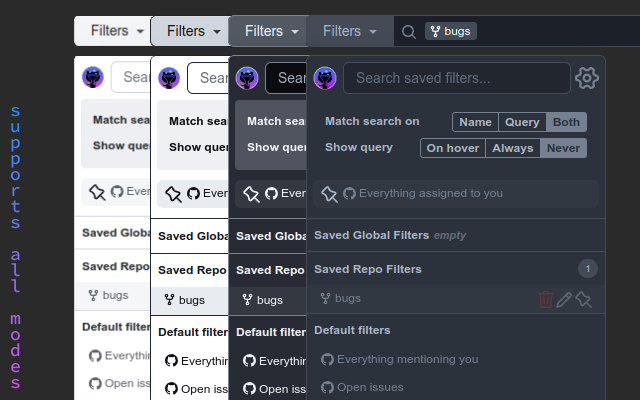 Github Saved Filters chrome谷歌浏览器插件_扩展第2张截图