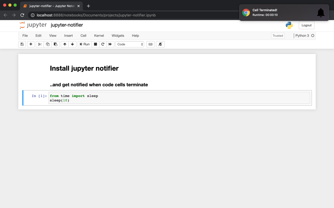 Jupyter Notifier chrome谷歌浏览器插件_扩展第2张截图