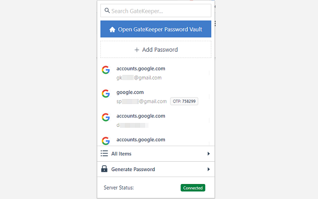 GateKeeper Password Manager chrome谷歌浏览器插件_扩展第4张截图