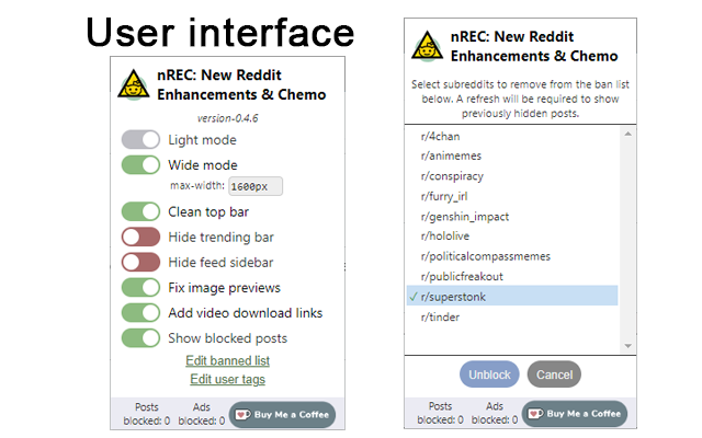 New Reddit Enhancements & Chemo (nREC) chrome谷歌浏览器插件_扩展第4张截图