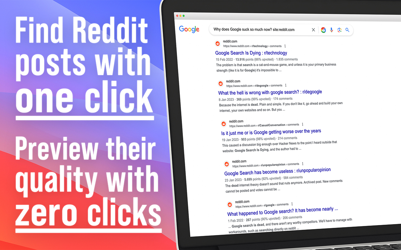 Reddit Search on Google chrome谷歌浏览器插件_扩展第1张截图