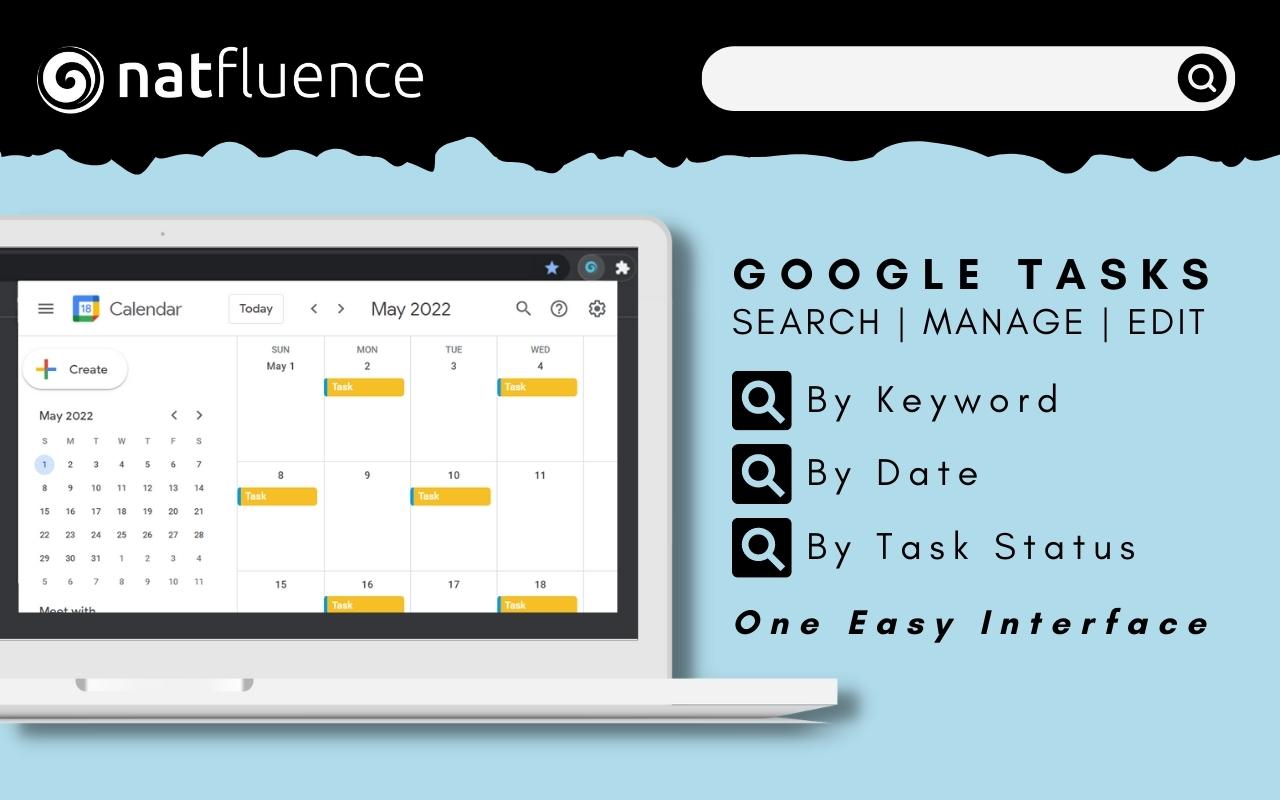 Search G. Calendar Tasks (By Natfluence) chrome谷歌浏览器插件_扩展第1张截图