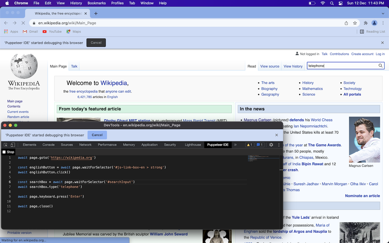 Puppeteer IDE chrome谷歌浏览器插件_扩展第3张截图