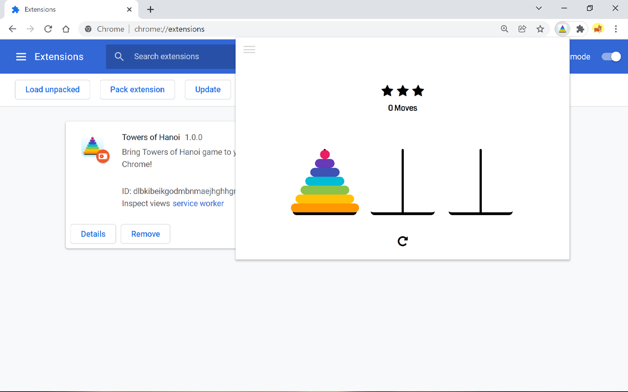 Towers of Hanoi chrome谷歌浏览器插件_扩展第1张截图