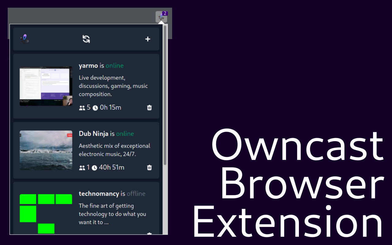 OwnCast Extension chrome谷歌浏览器插件_扩展第1张截图