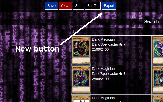 Duelingnexus deck exporter chrome谷歌浏览器插件_扩展第1张截图