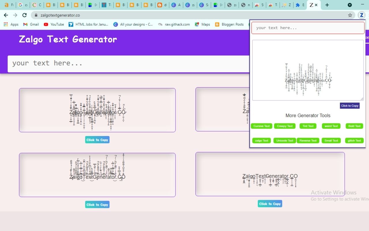 Zalgo Text Generator ᐈ 🅟🅡🅞 chrome谷歌浏览器插件_扩展第1张截图