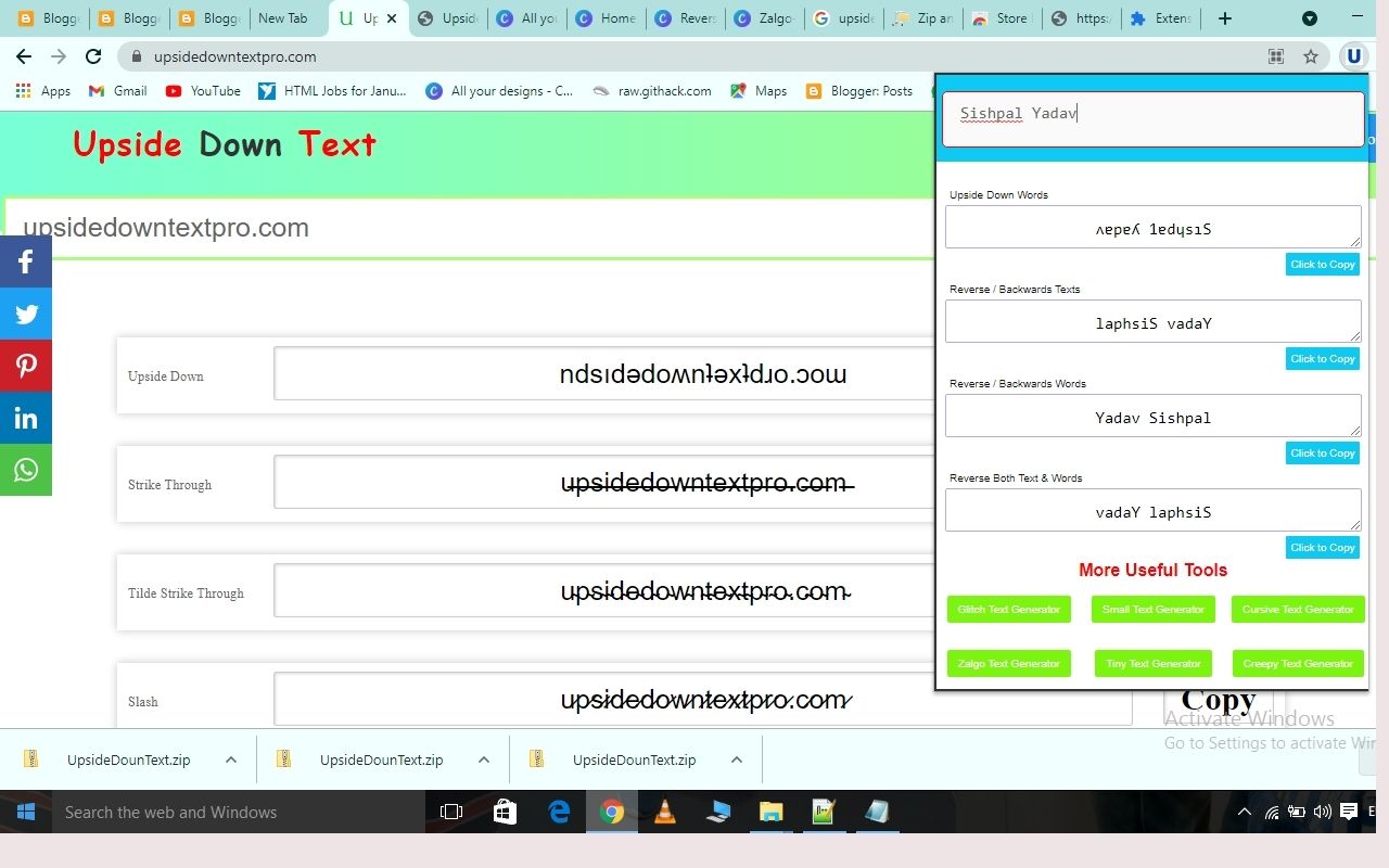 Upside Doun Text Generator ᐈ Mirror Text chrome谷歌浏览器插件_扩展第1张截图