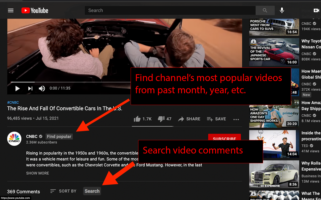 Youtube Eye: Find popular (month, year, etc) chrome谷歌浏览器插件_扩展第2张截图