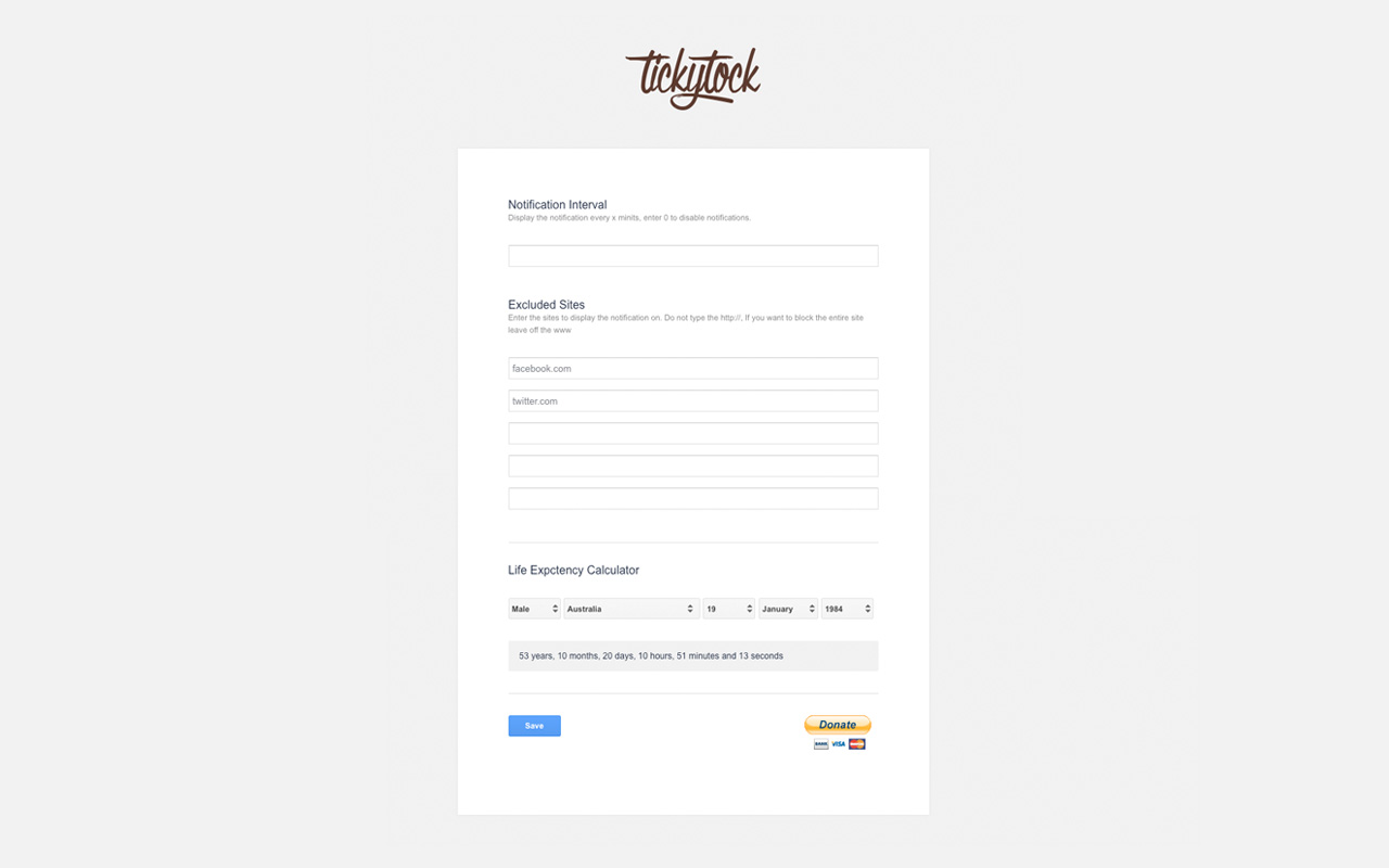 Tickytock chrome谷歌浏览器插件_扩展第1张截图