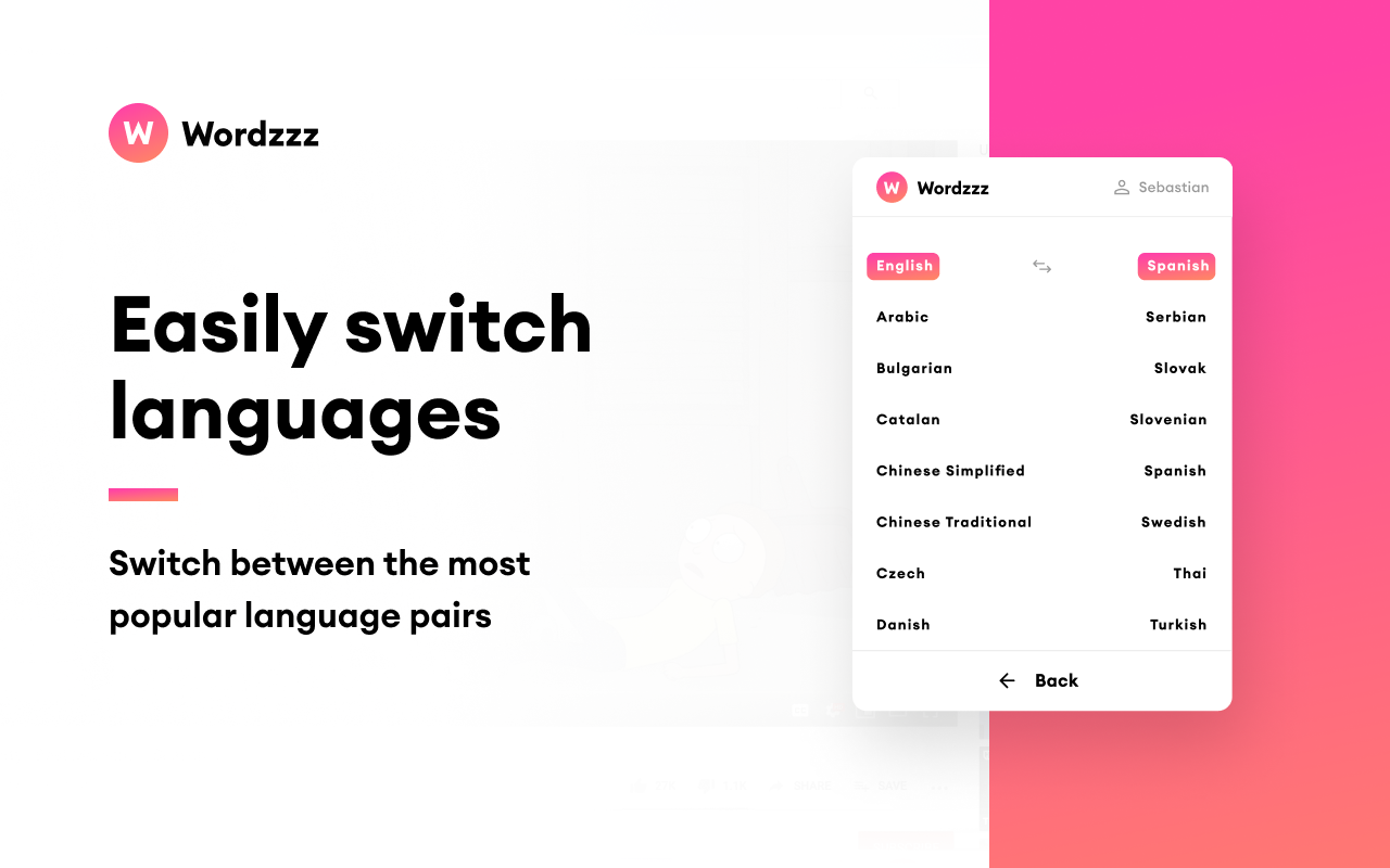 Wordzzz — Learn languages while surf & stream chrome谷歌浏览器插件_扩展第6张截图