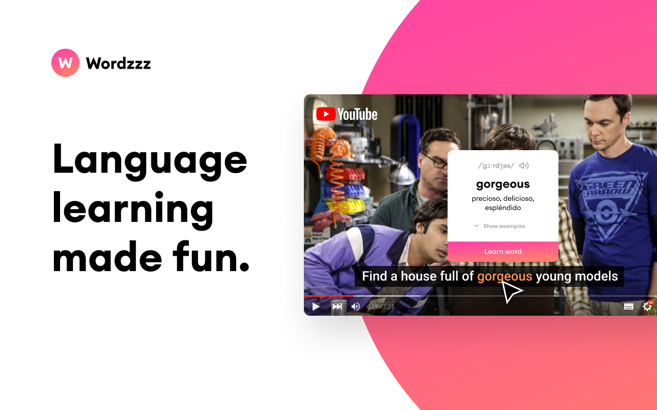 Wordzzz — Learn languages while surf & stream chrome谷歌浏览器插件_扩展第10张截图