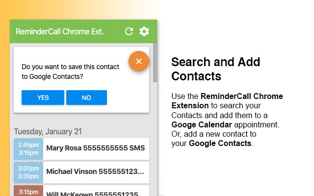 ReminderCall Chrome Ext. chrome谷歌浏览器插件_扩展第1张截图